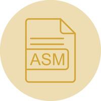 asm Datei Format Linie Gelb Kreis Symbol vektor