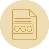 ogg Datei Format Linie Gelb Kreis Symbol vektor