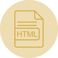 html Datei Format Linie Gelb Kreis Symbol vektor