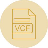 vcf fil formatera linje gul cirkel ikon vektor