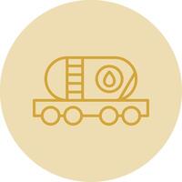 Öl Panzer Linie Gelb Kreis Symbol vektor