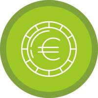 Euro Münze Linie multi Kreis Symbol vektor