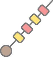 Tikka Linie gefüllt Licht Symbol vektor