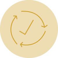cykel linje gul cirkel ikon vektor