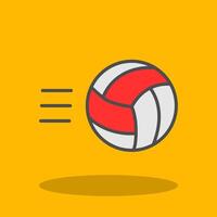 Volley Ball gefüllt Schatten Symbol vektor