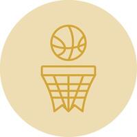 Basketball Linie Gelb Kreis Symbol vektor