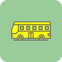 turist buss fylld gul ikon vektor
