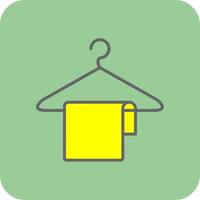 Kleider Aufhänger gefüllt Gelb Symbol vektor