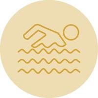 Schwimmen Linie Gelb Kreis Symbol vektor