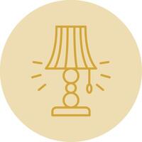 Lampe Linie Gelb Kreis Symbol vektor