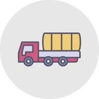 LKW Linie gefüllt Licht Symbol vektor