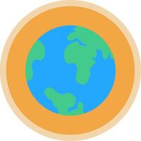 värld platt mång cirkel ikon vektor