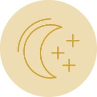 Mond Linie Gelb Kreis Symbol vektor