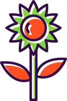 Sonnenblume gefüllt Design Symbol vektor