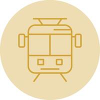 alt Straßenbahn Linie Gelb Kreis Symbol vektor