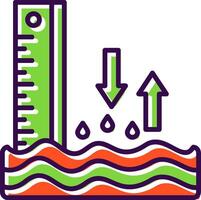 Meer Niveau gefüllt Design Symbol vektor