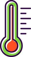 Thermometer gefüllt Design Symbol vektor