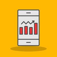 Bar Analytik gefüllt Schatten Symbol vektor