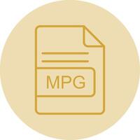 mpg Datei Format Linie Gelb Kreis Symbol vektor