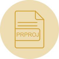 prproj Datei Format Linie Gelb Kreis Symbol vektor