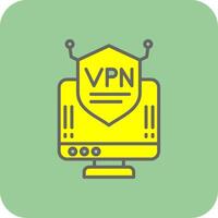 vpn gefüllt Gelb Symbol vektor