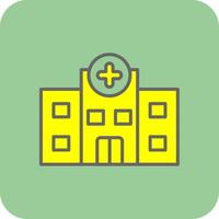 Krankenhaus gefüllt Gelb Symbol vektor