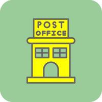Post Büro gefüllt Gelb Symbol vektor