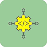 koda förvaltning fylld gul ikon vektor