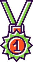 Medaille gefüllt Design Symbol vektor