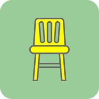 hoch Stuhl gefüllt Gelb Symbol vektor