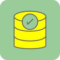 Datenbank gefüllt Gelb Symbol vektor