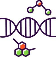 DNA gefüllt Design Symbol vektor