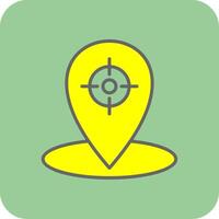 geo Targeting gefüllt Gelb Symbol vektor