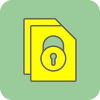 Sicherheit Datei Fix gefüllt Gelb Symbol vektor