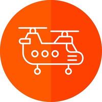 Hubschrauber Linie Gelb Weiß Symbol vektor