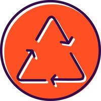 recyceln gefüllt Design Symbol vektor