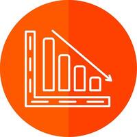 Bar Diagramm Linie Gelb Weiß Symbol vektor