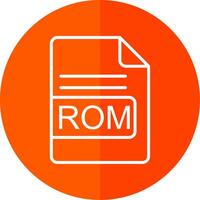 Rom Datei Format Linie Gelb Weiß Symbol vektor