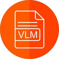 vlm Datei Format Linie Gelb Weiß Symbol vektor