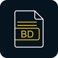 bd Datei Format Linie Gelb Weiß Symbol vektor