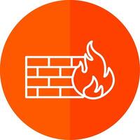 Firewall Linie Gelb Weiß Symbol vektor