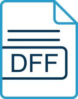 dff Datei Format Linie Blau zwei Farbe Symbol vektor