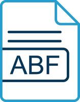 abf Datei Format Linie Blau zwei Farbe Symbol vektor