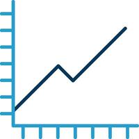 Diagramm Linie Blau zwei Farbe Symbol vektor