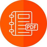 pdf Linie Gelb Weiß Symbol vektor