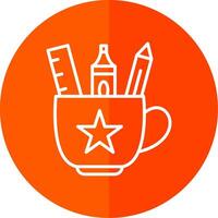 Tasse Linie Gelb Weiß Symbol vektor