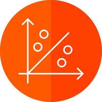 streuen Graph Linie Gelb Weiß Symbol vektor