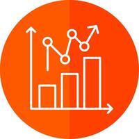 statistisch Diagramm Linie Gelb Weiß Symbol vektor