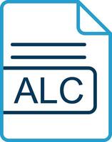 alc Datei Format Linie Blau zwei Farbe Symbol vektor