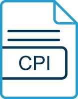 cpi Datei Format Linie Blau zwei Farbe Symbol vektor